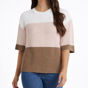 Matty M Women's XS Pullover Sweater Taupe H0251